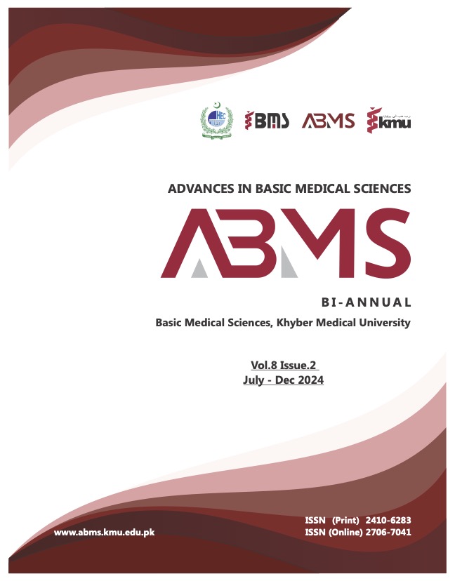 					View Vol. 8 No. 2 (2024): (July-December) Advances in Basic Medical Sciences
				